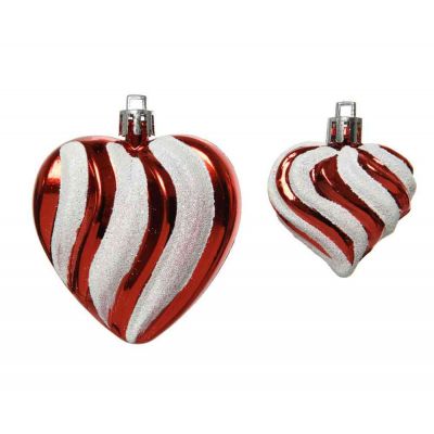 Cuore bianco appendibili per alberi