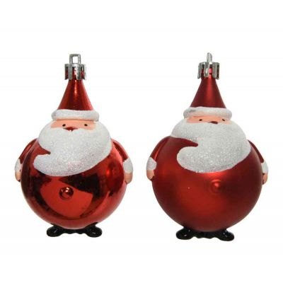 Babbo Natale 2 varianti appendibili per alberi Ø 5,50-H8,50cm