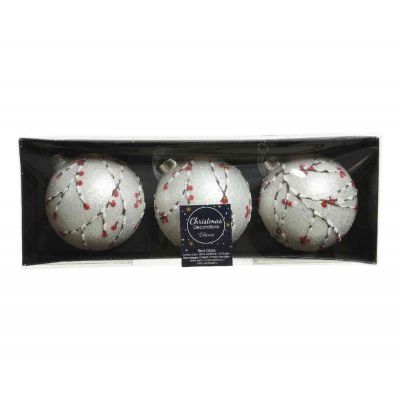 Sfera in vetro glittercap colou Ø 8 cm 