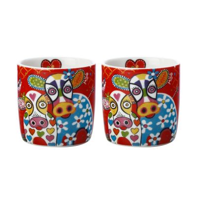 Love hearts set 2 Tazzine espresso Happy Moo