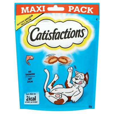 Snack per gatto catisfaction al salmone maxi pack gr. 180