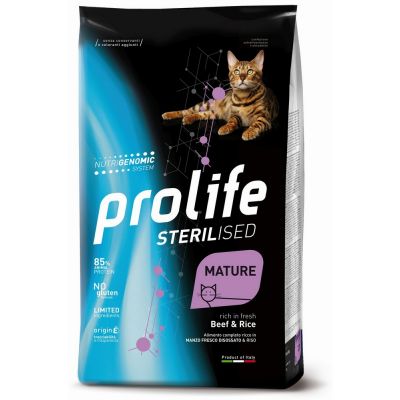 Prolife Cat Sterilised mat manzo e riso 1,5 kg