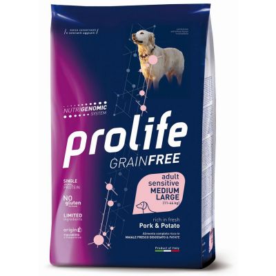 Dog grainfree sensitive ad maiale e patate m/l 2,5 kg