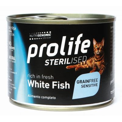 Prolife Cat Sterilised adult pesce bianco 200 g
