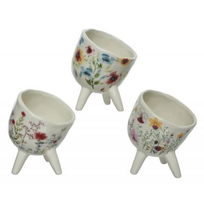 Vaso dolomite tondo flower