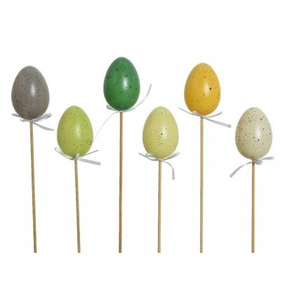 Egg plastica speckle design on Ø 4-6Cm
