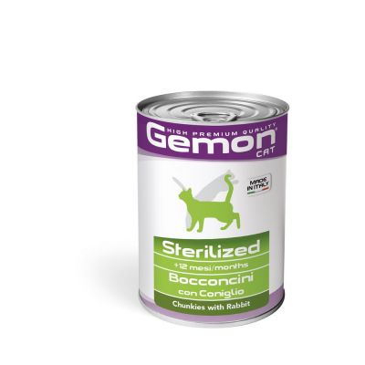 Gemon sterilized bocconcini con coniglio 415 gr.