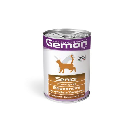 Gemon senior bocconcini con pollo e tacchino 415 gr.