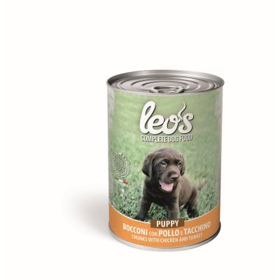 Leo's dog puppy con pollo e tacchino 415 gr.