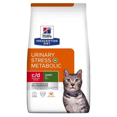 Hill's PRESCRIPTION DIET c/d Multicare Stress + Metabolic crocchette per gatti per la salute urinaria + gestione del peso 3 kg.