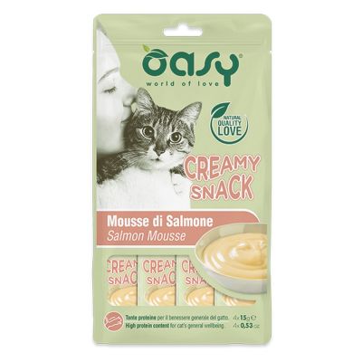 Oasy creamy snack mousse salmone 4x15 gr.