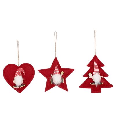 Babbo Natale Ornamentale Red 3 Ass Red 