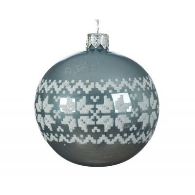 Sfera In Vetro Nordic Border Ø8Cm