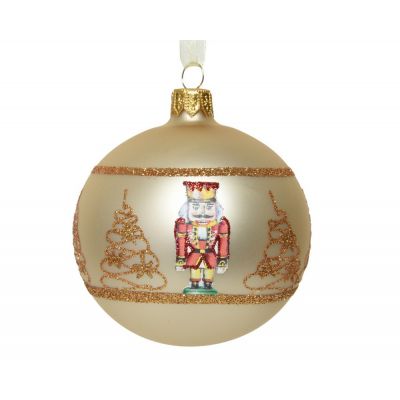 Sfera In Vetro Nutc.W/Xmas Albero Ø8Cm