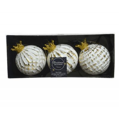 Sfera In Vetro oro Foil Ø8Cm