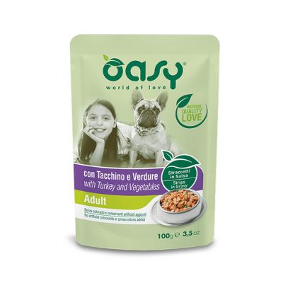 Oasy straccetti adult tacchino e verdure 100 gr.