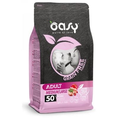 Oasy dry dog gf m-l maiale