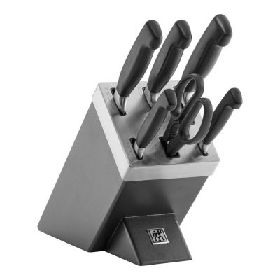 Ceppo coltelli grigio 4star 7 pezzi