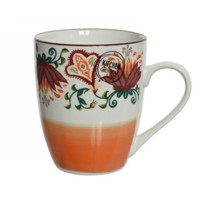 Mug porcelain round decal oran