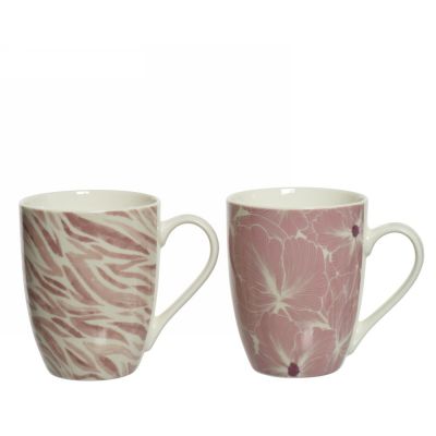 Mug porcelain poppy pink