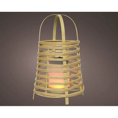 Solar lantern wicker fire natu