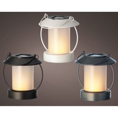 Solar lantern metal fire flame