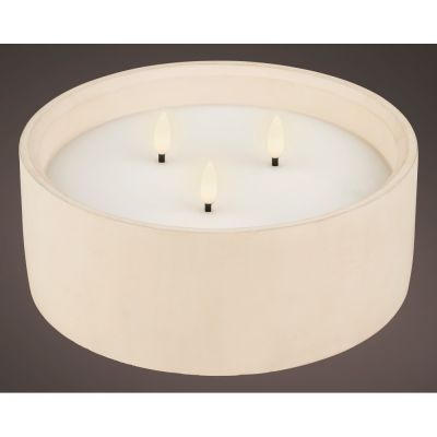 Led wick candle wax bo ou whit