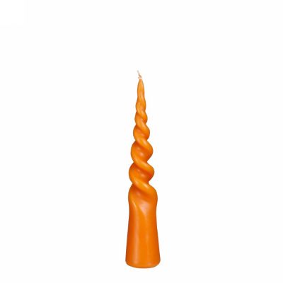 Twist cone candle orange