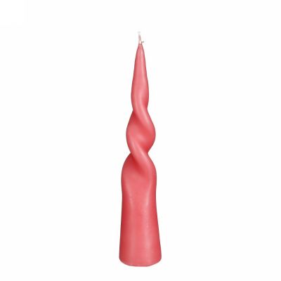 Twist cone candle salmon