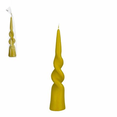 Twist cone candle green