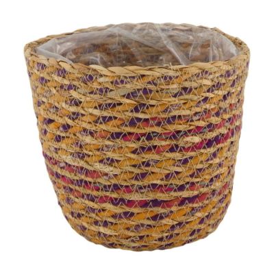 Basket seagrass with plastic