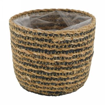 Basket seagrass with plastic