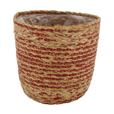 Basket seagrass with plastic