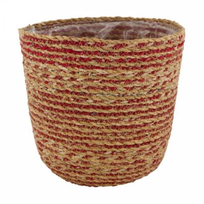 Basket seagrass with plastic