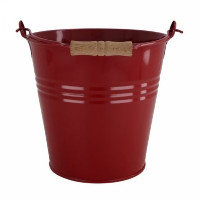 Bucket metal w/beech wood fsc