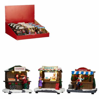 Xmas market stall led brown