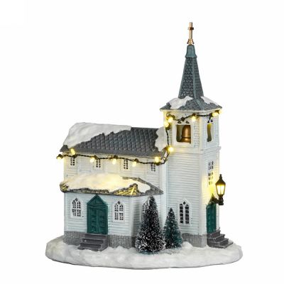 Wooden church battery operated