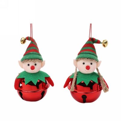 Hanger xmas elf w/bell 12cm 