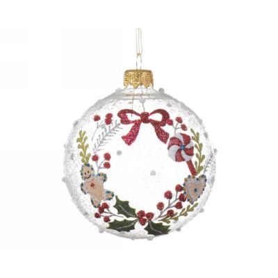 Bauble glass merry christmas
