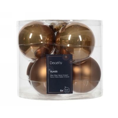 Pallina in vetro ? 8cm ginger brown