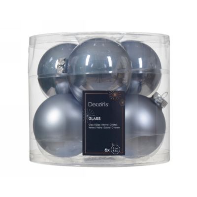 Pallina in vetro ? 8cm hazy blu 