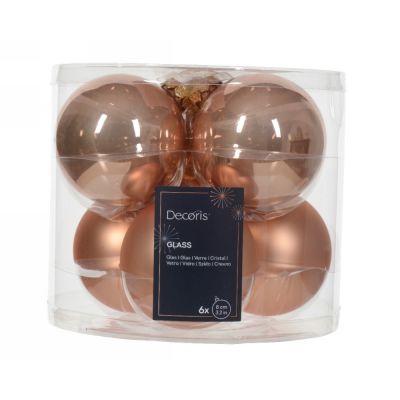 Pallina in vetro ? 8cm sparkling rose