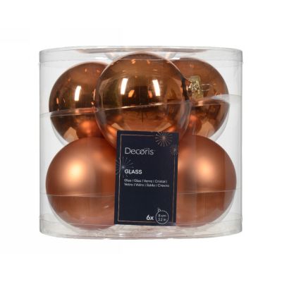 Pallina in vetro ? 8cm red copper