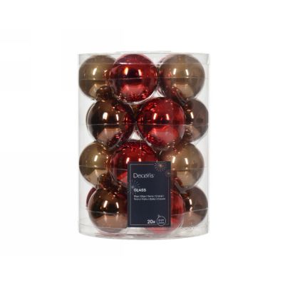 Pallina in vetro ? 6cm red/brown