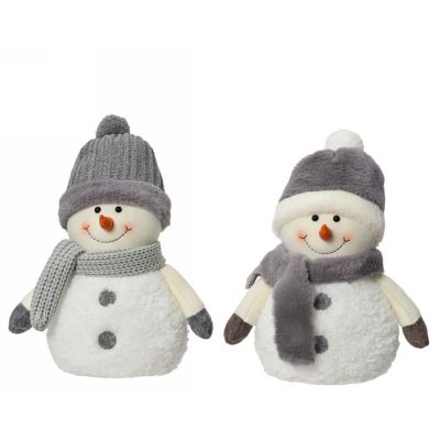 Snowman in poliestere 20 cm grey/bianco 