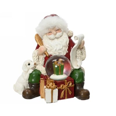 Santa in resina 14x12x14 cm red 