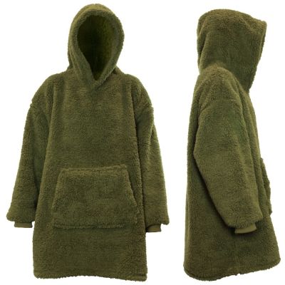 Hoodie teddy winter green