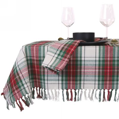 Tovaglia xmas tartan white