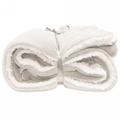 Suede coperta dove white