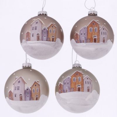 Christmas ball houses 